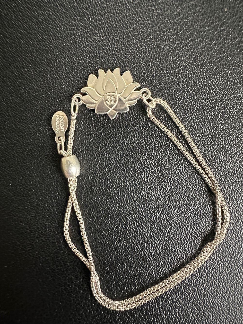 Alex and Ani Lotus Charm Silver Bracelet